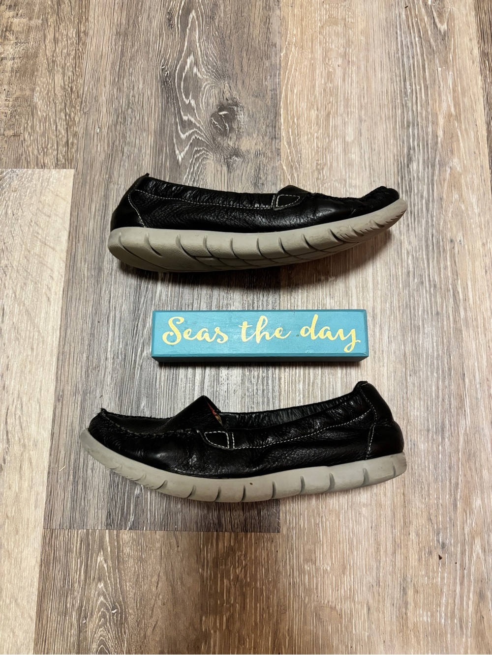 SAS Black Sunny Leather Slip-On Flats READ DESCRIPTION